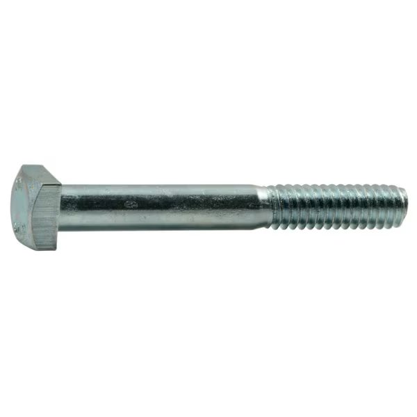 Square Head Bolt, Steel, Grade 2, Zinc Plated, 1/4